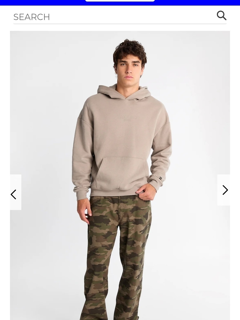 Bluenotes Men's Taupe Pullover Hoodie